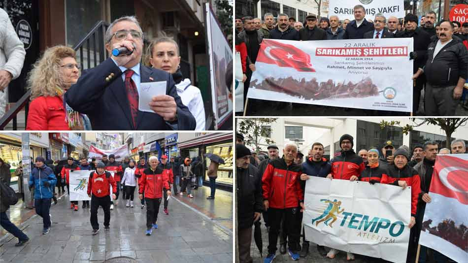 GEBZE BÖLGESİNDEKİ KARS ARDAHAN IĞDIRLILAR ŞEHİTLERİ İÇİN YÜRÜDÜLER