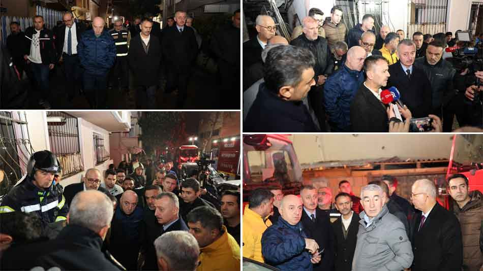 VALİ AKTAŞ, BÜYÜKAKIN VE BIYIK DARICA'DA Kİ PATLAMA ALANINDA